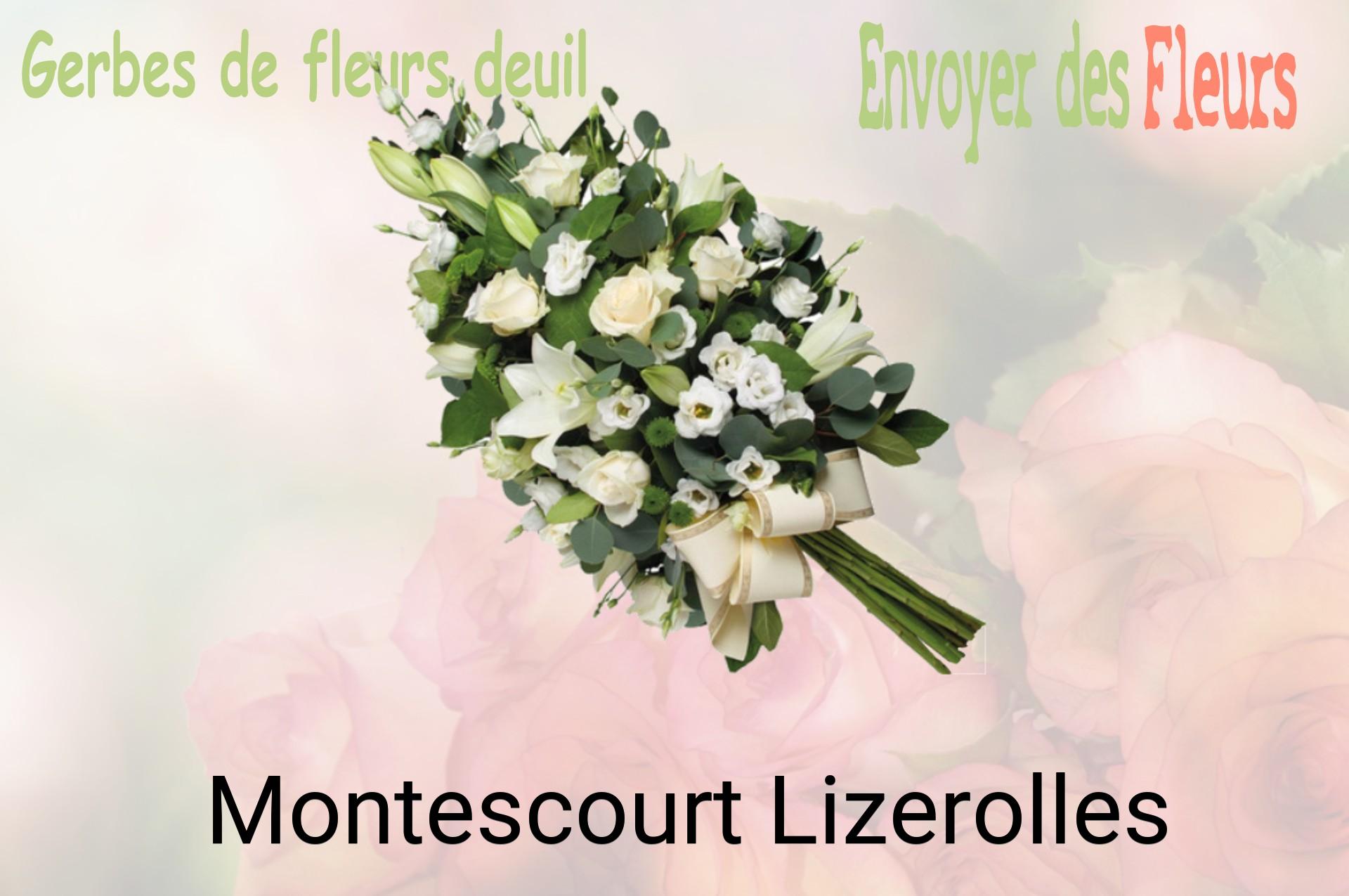 Gerbe de fleurs de deuil livrée à Montescourt-Lizerolles